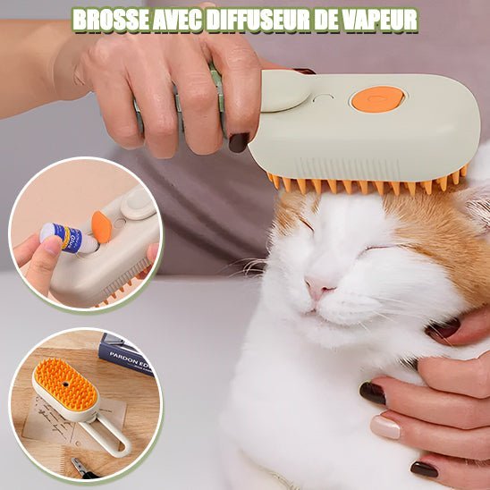 Brosse pour chat - À vapeur - Toutchat - Pourchat